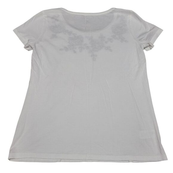 Ann Taylor roses and beads tee - Picture 2 of 3